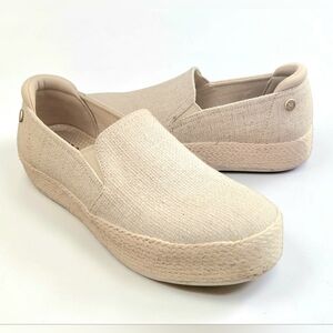 Skechers X Martha Stewart Platform Espradrille Natural Oatmeal Womens 8.5 Bobs